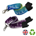 20mm UK MADE Recycled PET Full Colour Dye Sub Lanyards