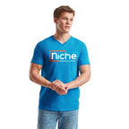 Coloured Fruit of The Loom V-Neck Value Weight T-shirt