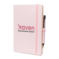 A5 DUO Soft Touch Lined Notebook Plus Pen in grey - custom branded notebook