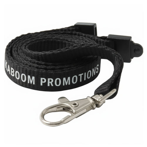 10mm Flat Polyester Lanyards Corporate Workwear UK in blue - personalised branded clothing