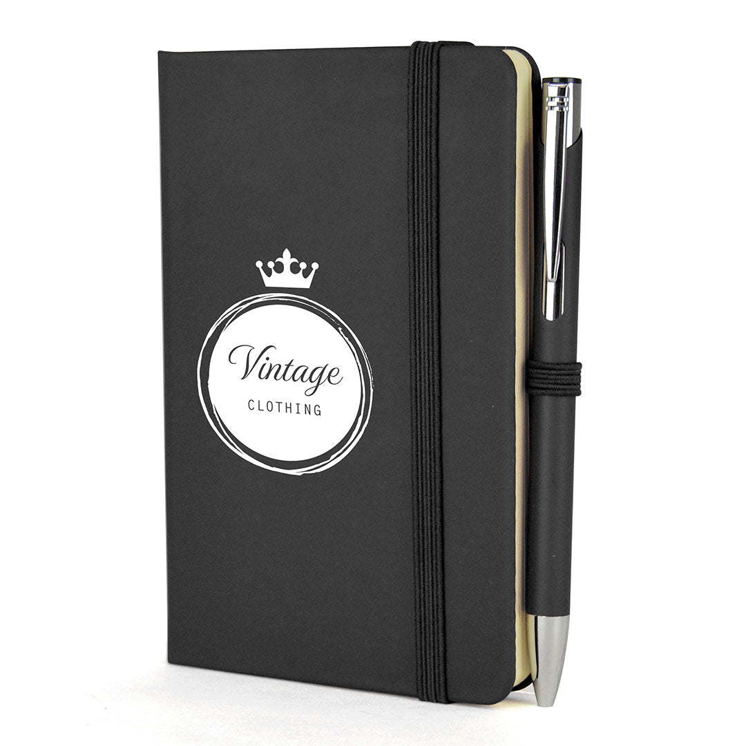 A6 DUO Soft Touch Lined Notebook Plus Pen