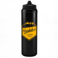 1 Litre Sports Bottle - Valve Lid in black - branded corporate drinkware