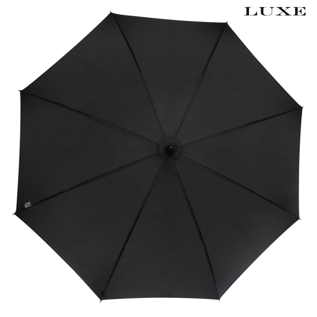 Fontana 23" Auto Open Walking Umbrellas - Carbon Look Crooked Handle