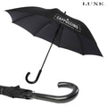 Fontana 23" Auto Open Walking Umbrellas - Carbon Look Crooked Handle