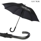 Fontana 23" Auto Open Walking Umbrellas - Carbon Look Crooked Handle