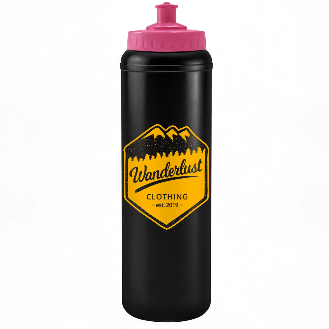 1 Litre Sports Bottle - Push/Pull Lid