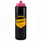 1 Litre Sports Bottle - Valve Lid in black - branded corporate drinkware