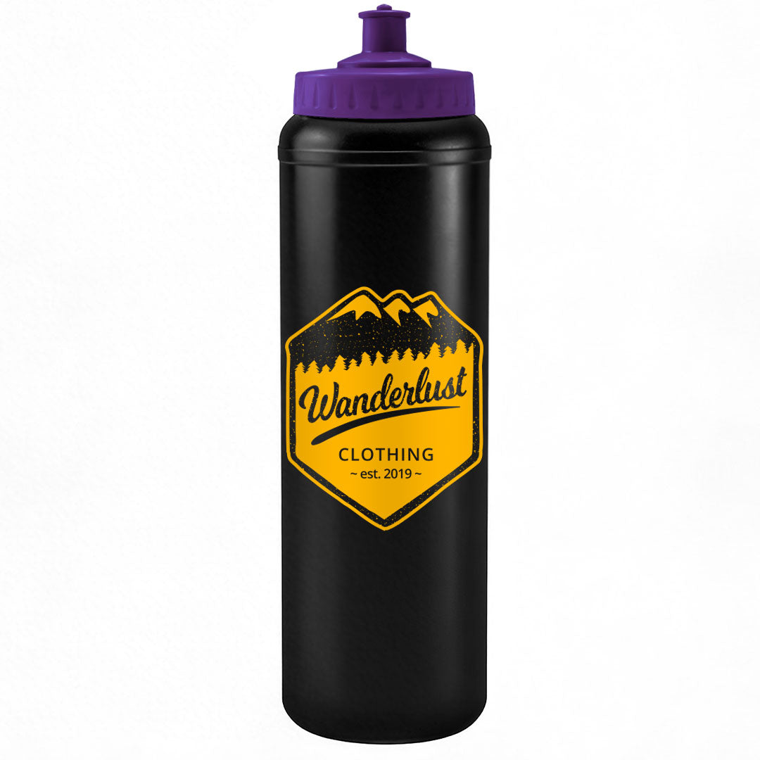 1 Litre Sports Bottle - Push/Pull Lid