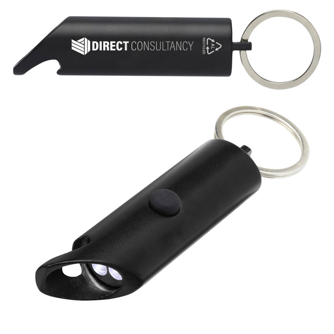 Flare Recycled LED Bottle Opener Keyring