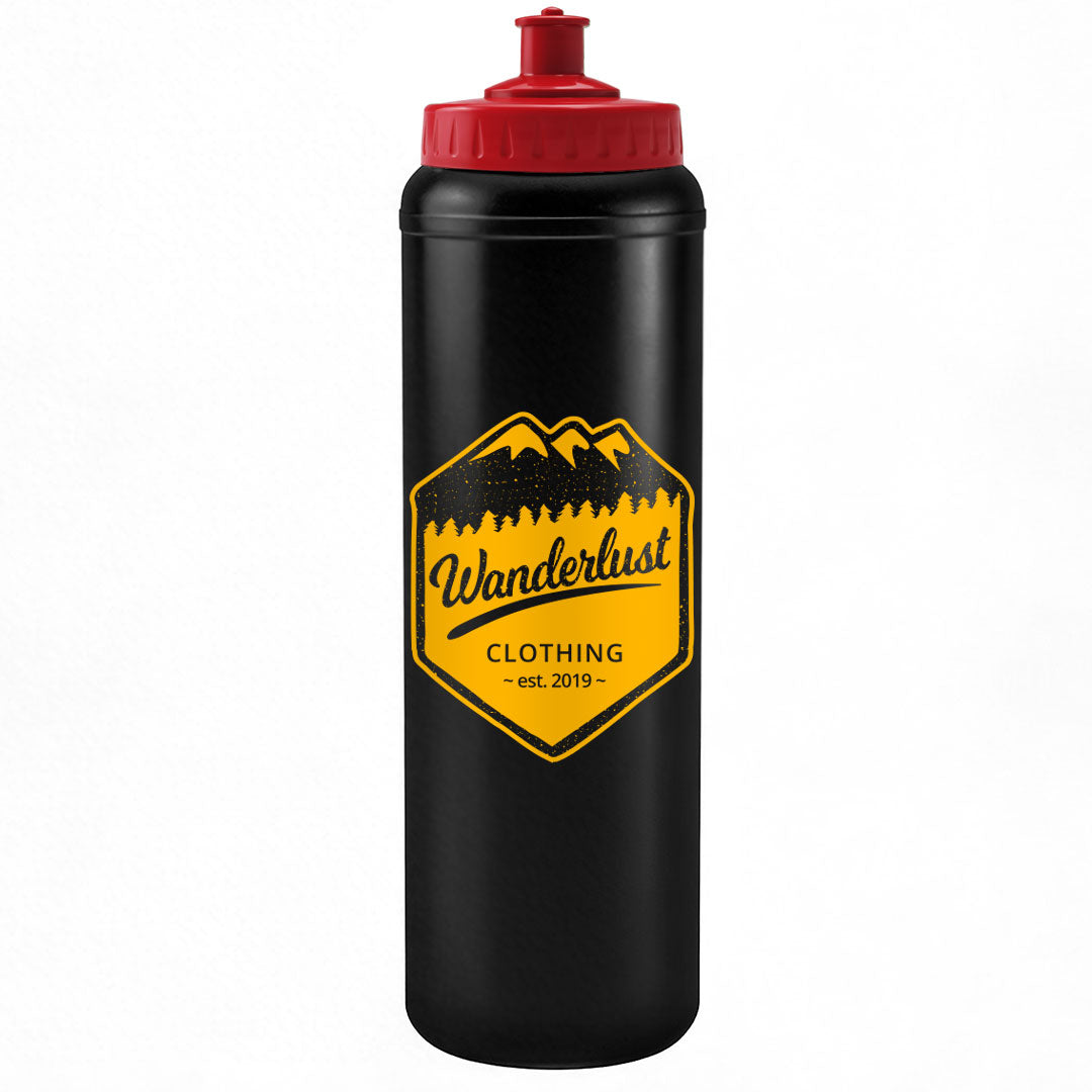 1 Litre Sports Bottle - Push/Pull Lid