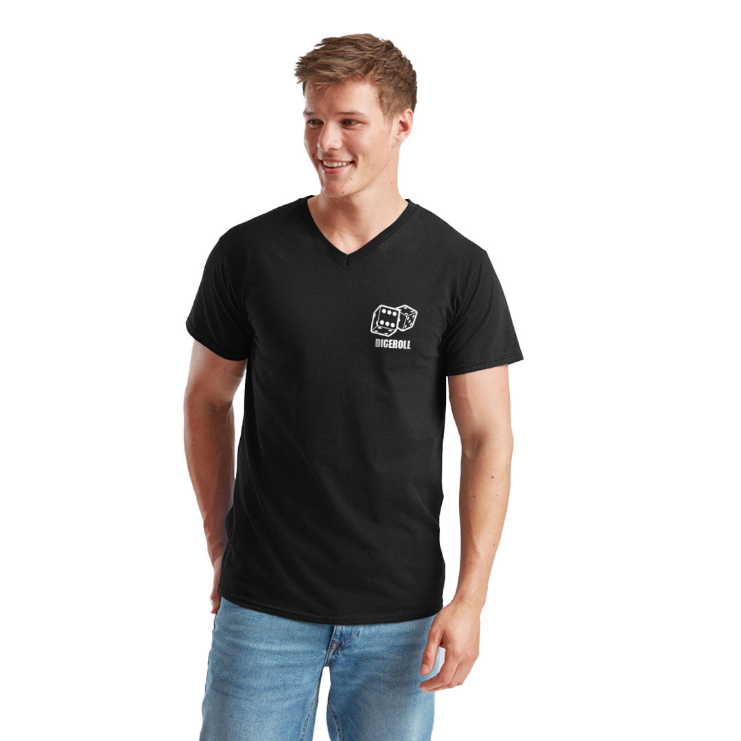Coloured Fruit of The Loom V-Neck Value Weight T-shirt