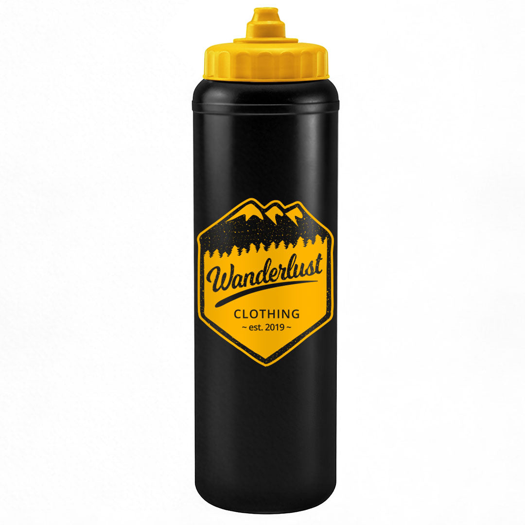 1 Litre Sports Bottle - Valve Lid in blue - branded corporate drinkware