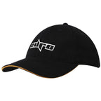 4210 Brushed Heavy Cotton Caps with Sandwich Trim