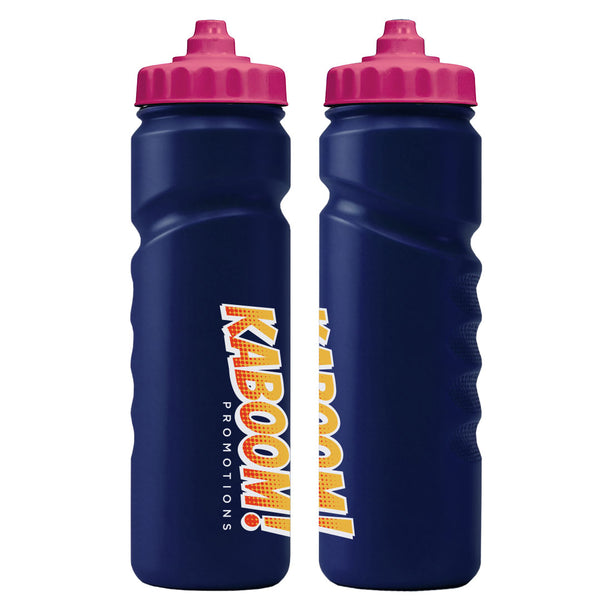 750ml Grip Sports Bottle - Valve Lid in black - branded corporate drinkware