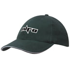 4210 Brushed Heavy Cotton Caps with Sandwich Trim