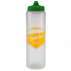 1 Litre Sports Bottle - Valve Lid in orange - branded corporate drinkware