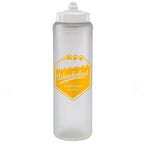 1 Litre Sports Bottle - Valve Lid in black - branded corporate drinkware