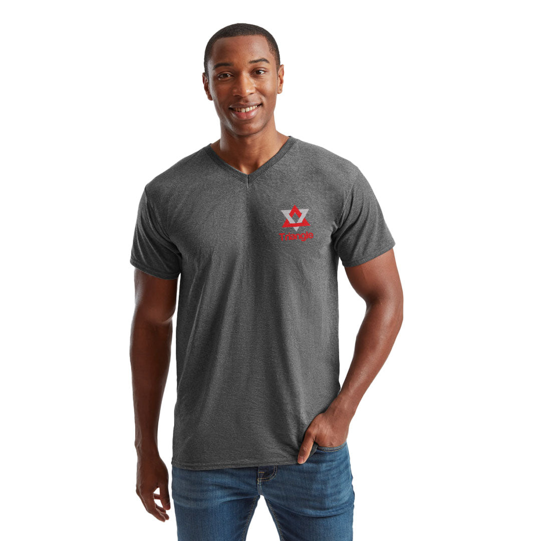Coloured Fruit of The Loom V-Neck Value Weight T-shirt