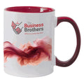 Duo Full Colour Durham Mugs 330ml in white - branded corporate drinkware