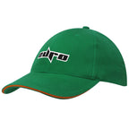 4210 Brushed Heavy Cotton Caps with Sandwich Trim