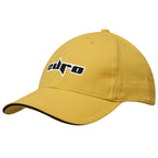 4210 Brushed Heavy Cotton Caps with Sandwich Trim