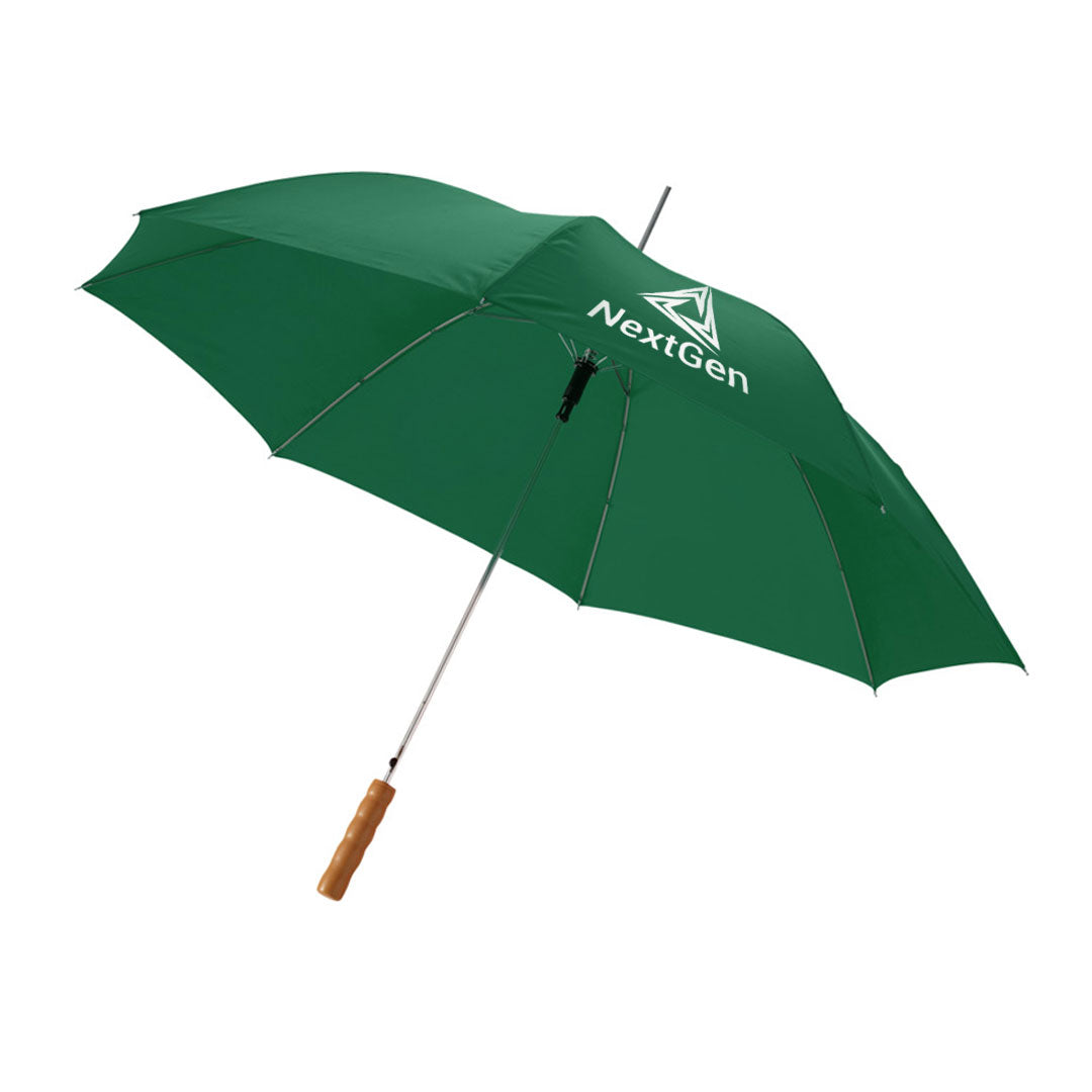 23" Auto Open Walking Umbrellas - Wooden Handle