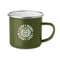 Enamel Camping Mug 350ml Promotional Drinkware in black - branded corporate drinkware