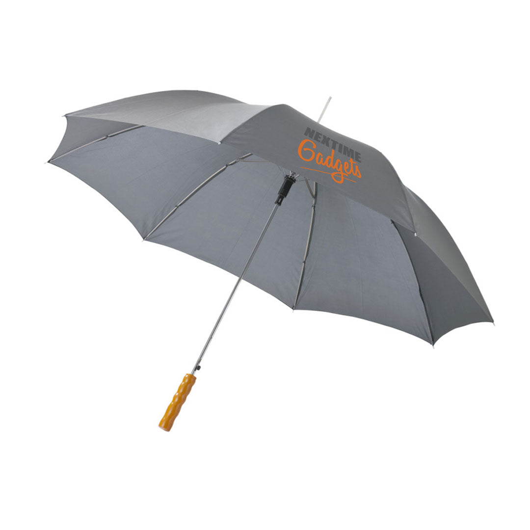 23" Auto Open Walking Umbrellas - Wooden Handle