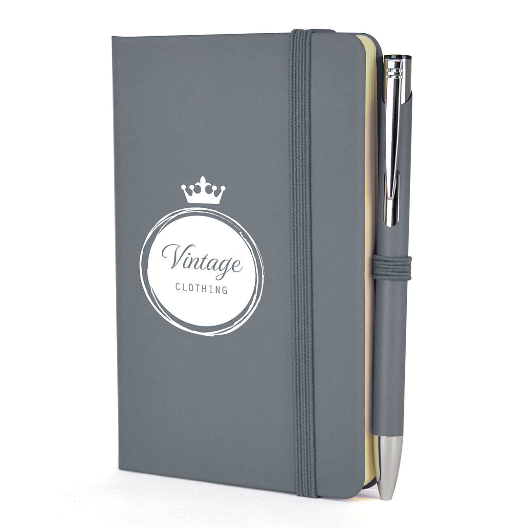 A6 DUO Soft Touch Lined Notebook Plus Pen