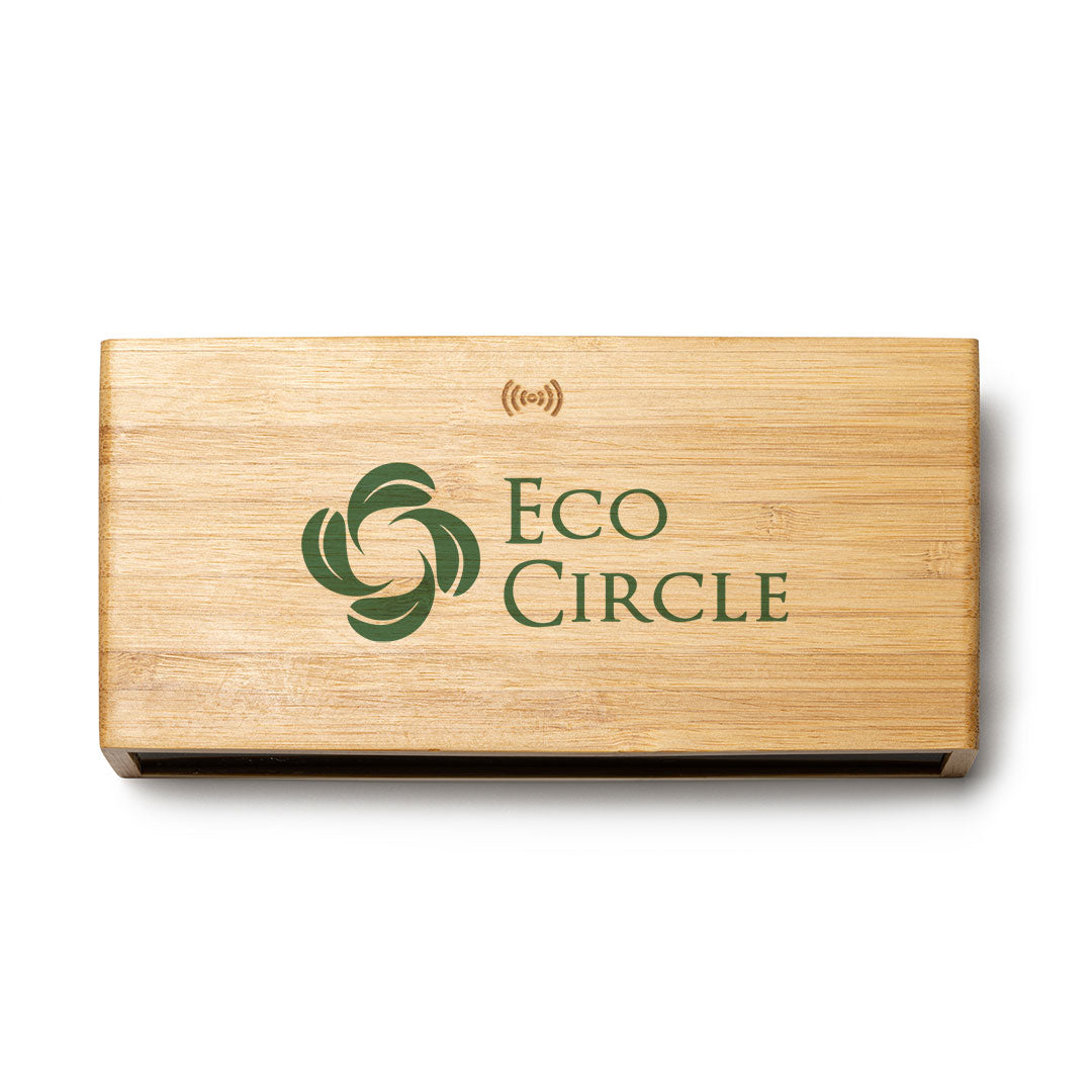 Lumen Wireless Charger Bamboo Clock