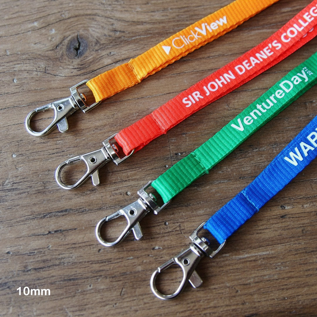 10mm Flat Polyester Lanyards