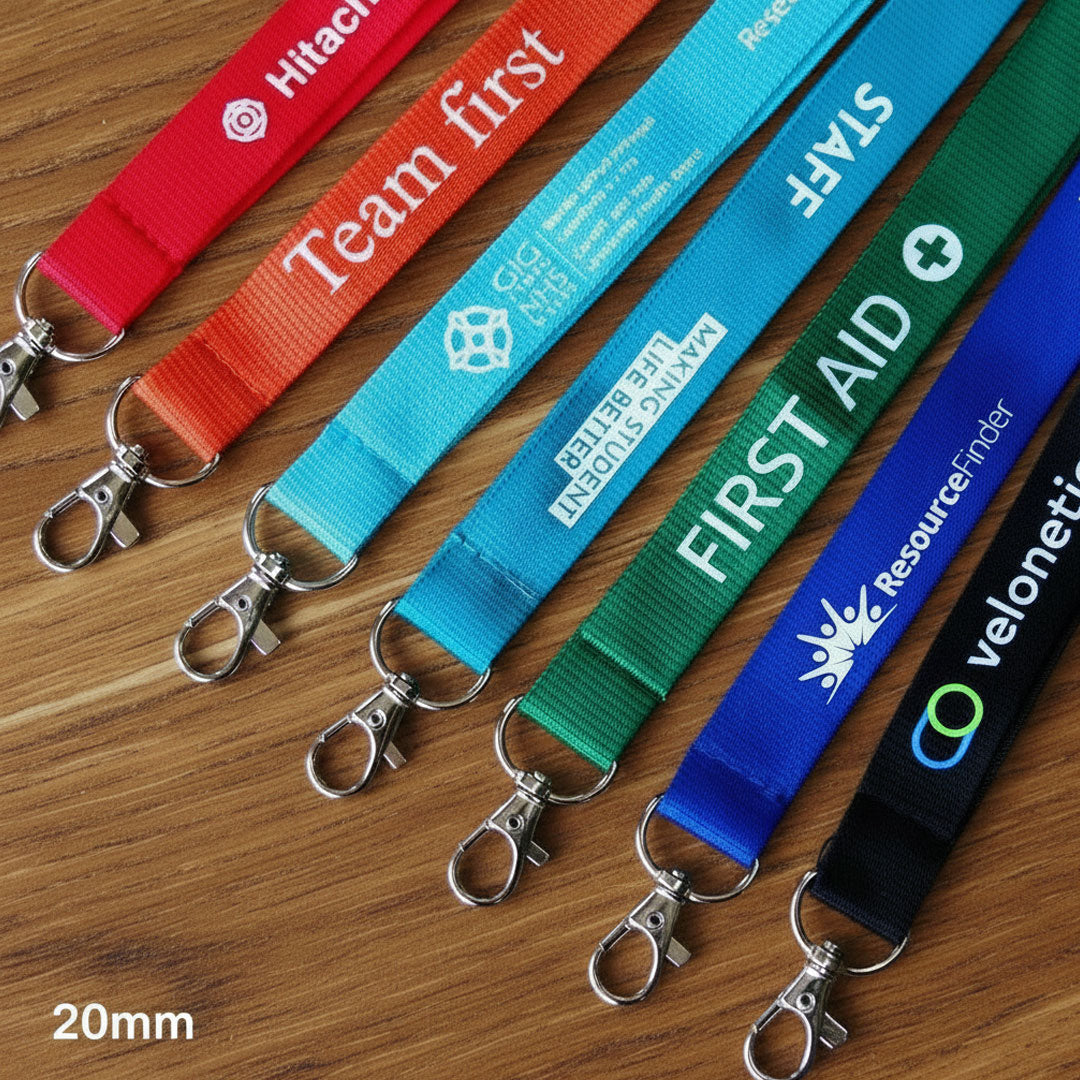 20mm Flat Polyester Lanyards