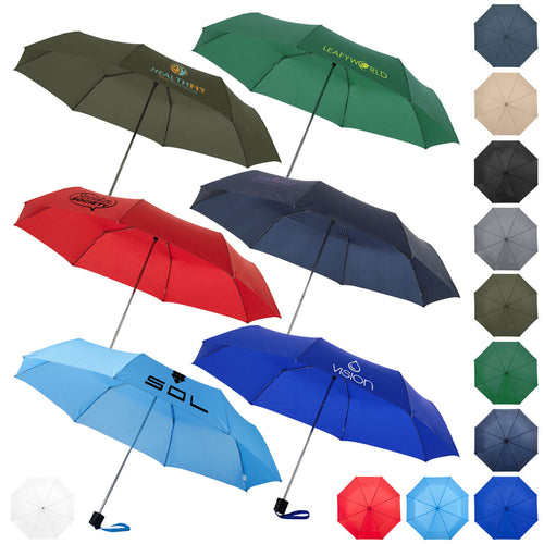21.5" Foldable Compact Umbrella UK Promotional Products with custom company logo