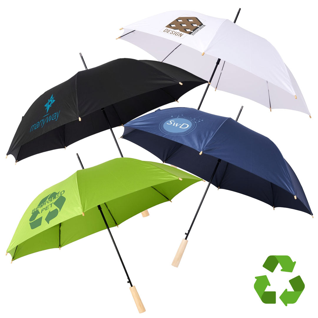 23" Auto Open Recycled PET Walking Umbrellas