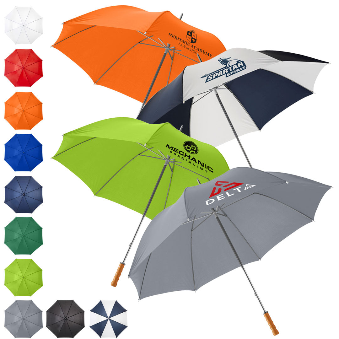30" Golf Umbrellas - Wooden Handle