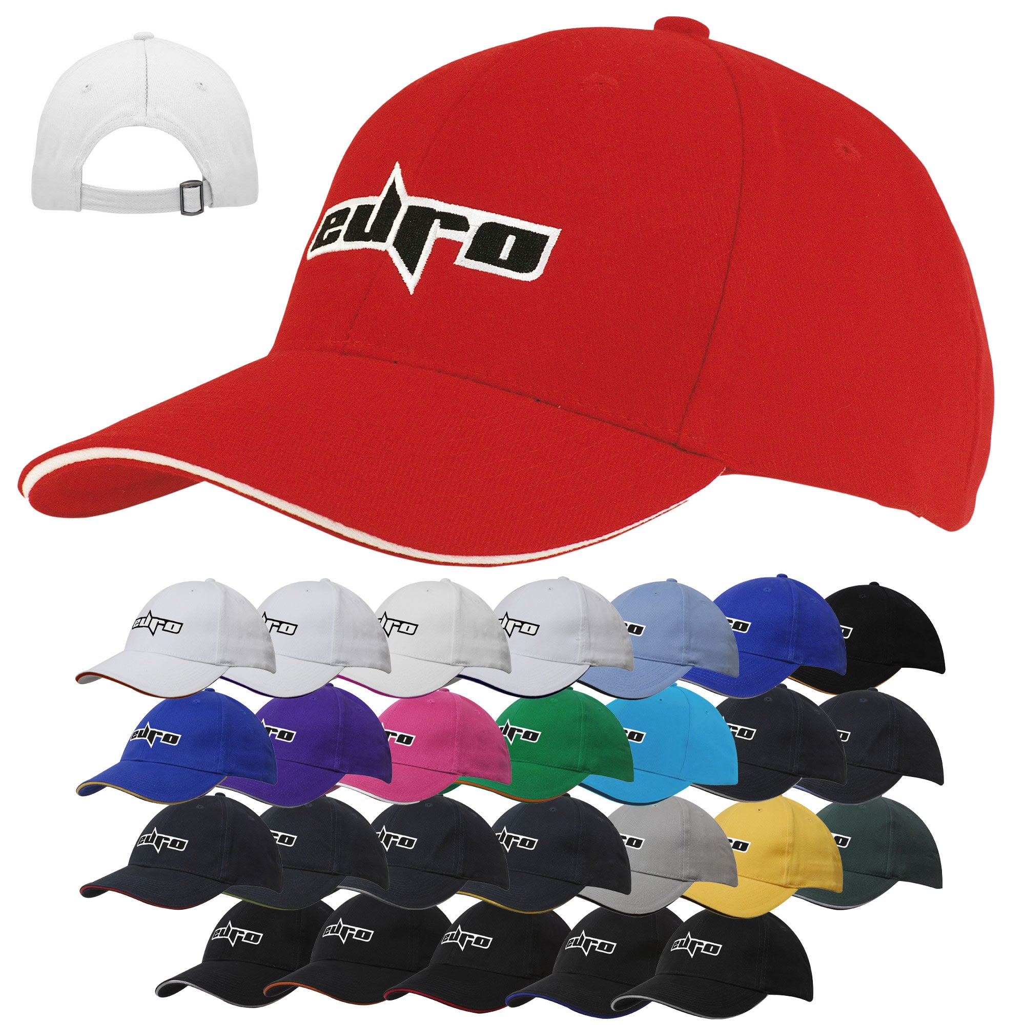 4210 Brushed Heavy Cotton Caps with Sandwich Trim