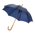 23" Auto Open Walking Umbrellas - Wooden Handles in black - promotional event giveaway