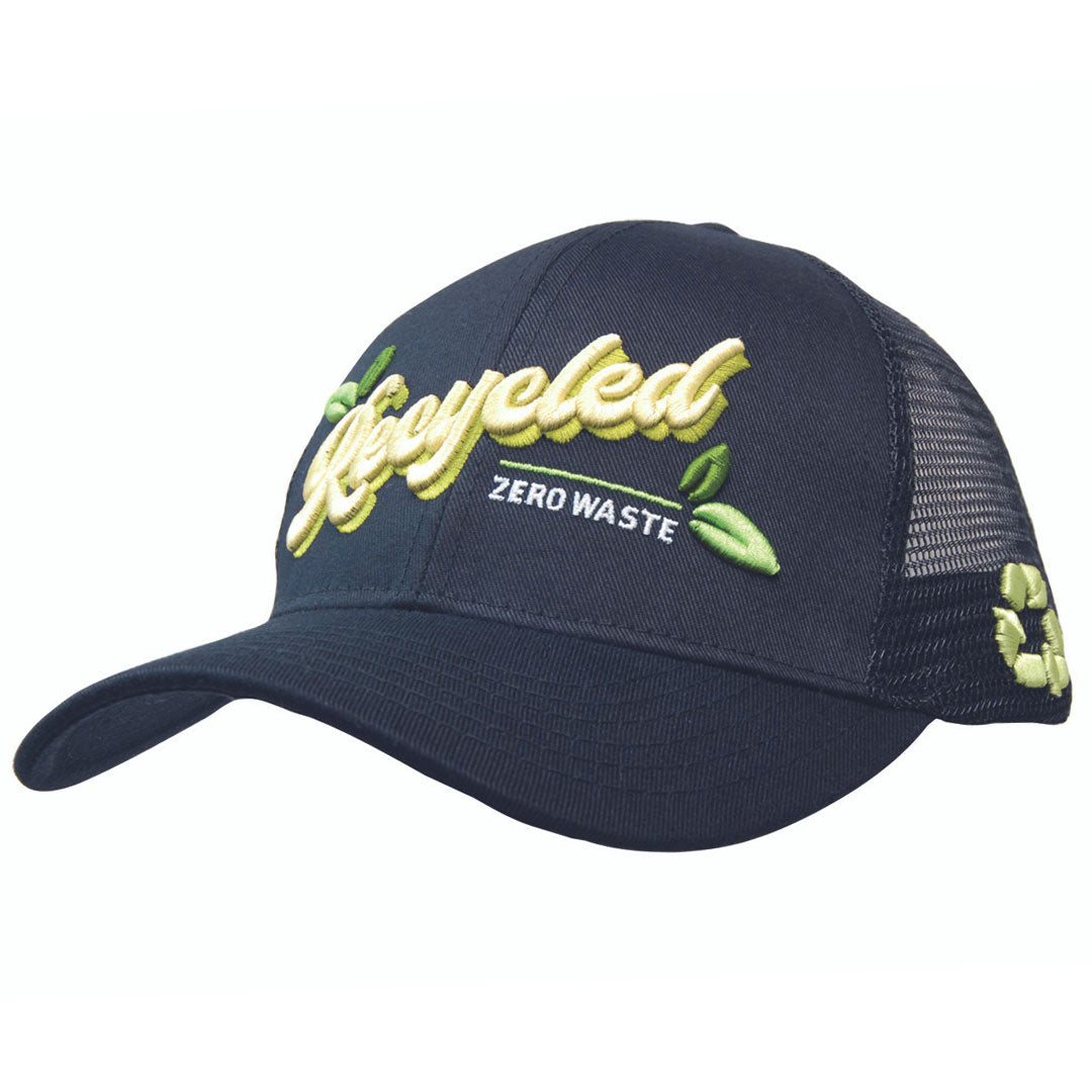 3982 Recycled Breathable Poly Twill Cap with Mesh
