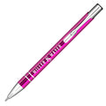 Electra GRS Recycled Ballpen UK Promotional Products in purple - custom branded notebook