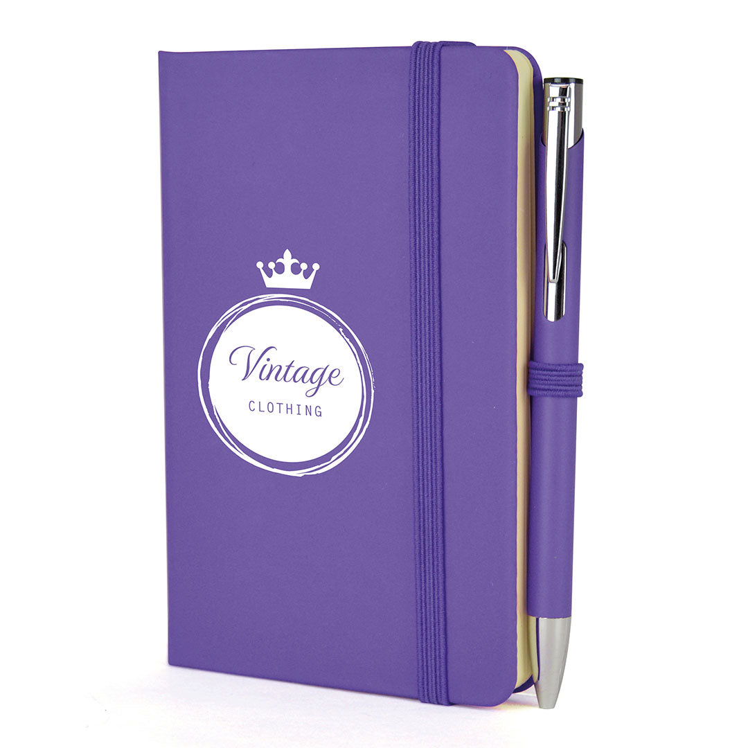 A6 DUO Soft Touch Lined Notebook Plus Pen