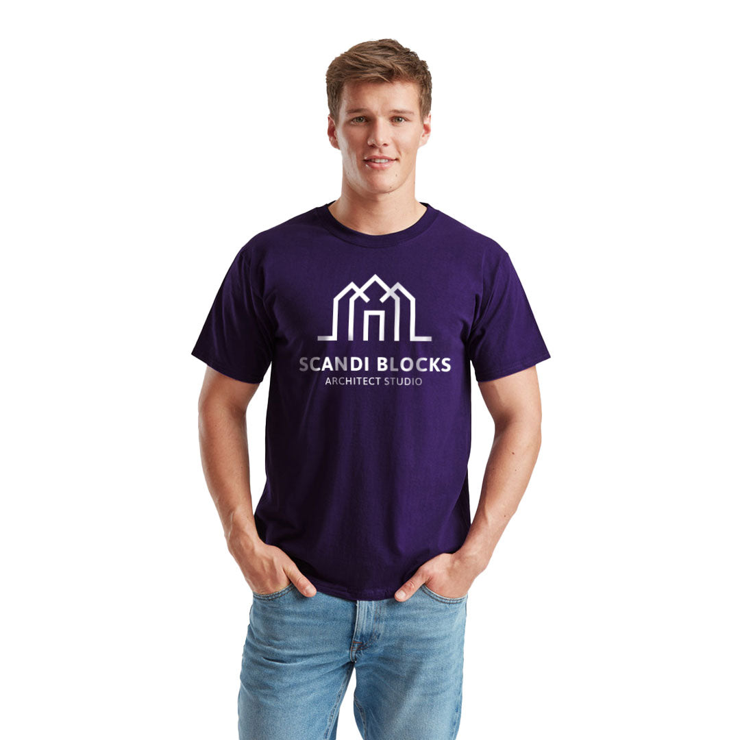 Coloured Fruit of The Loom Value Weight T-shirt