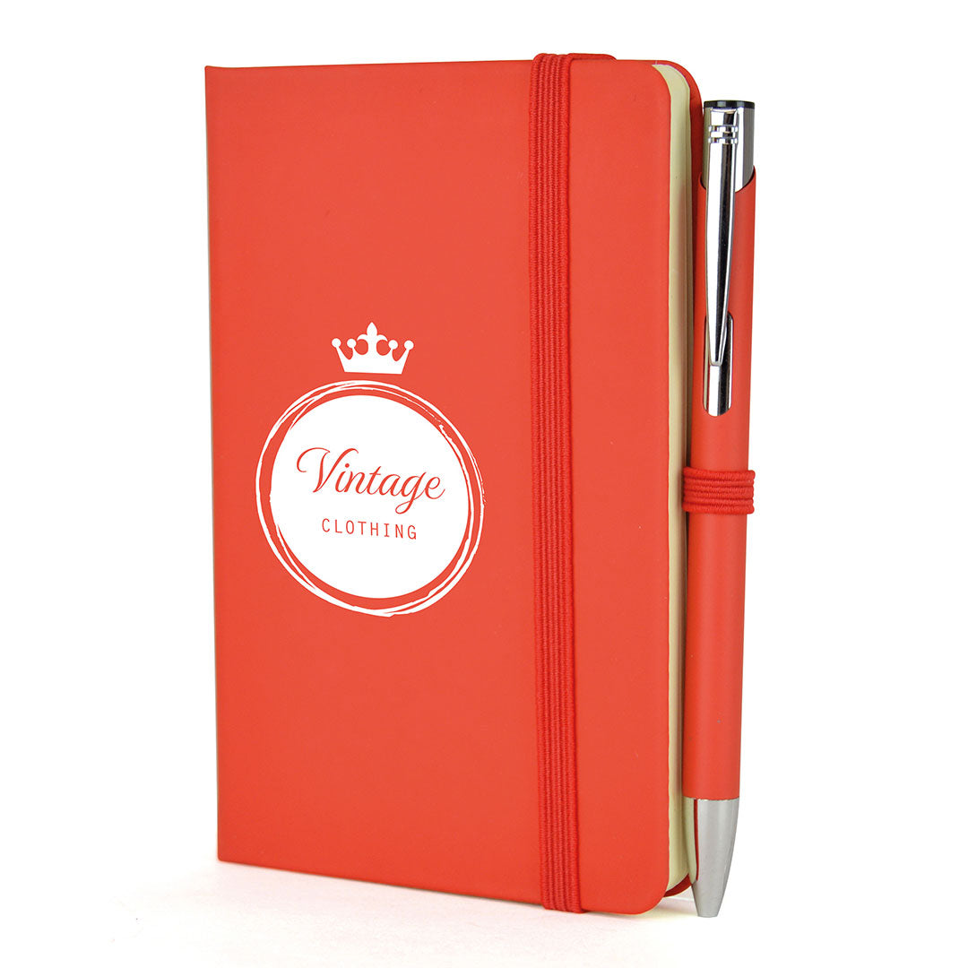 A6 DUO Soft Touch Lined Notebook Plus Pen