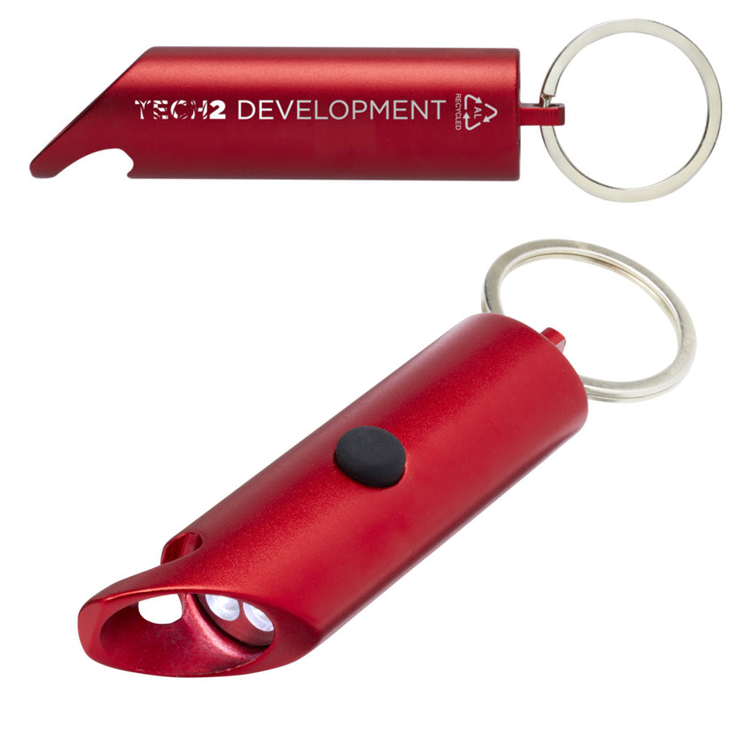 Flare Recycled LED Bottle Opener Keyring