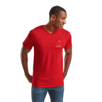 Coloured Fruit of The Loom V-Neck Value Weight T-shirt
