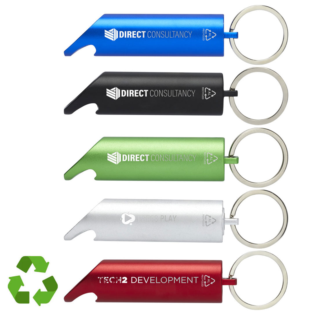 Flare Recycled LED Bottle Opener Keyring