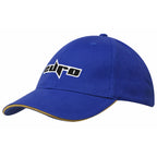 4210 Brushed Heavy Cotton Caps with Sandwich Trim