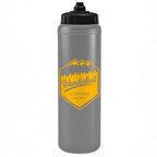 1 Litre Sports Bottle - Valve Lid in silver - branded corporate drinkware