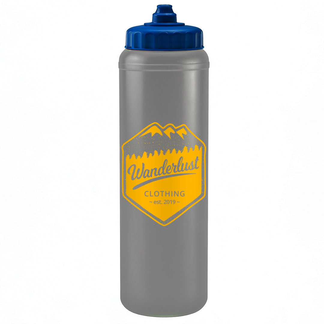 1 Litre Sports Bottle - Valve Lid in green - branded corporate drinkware