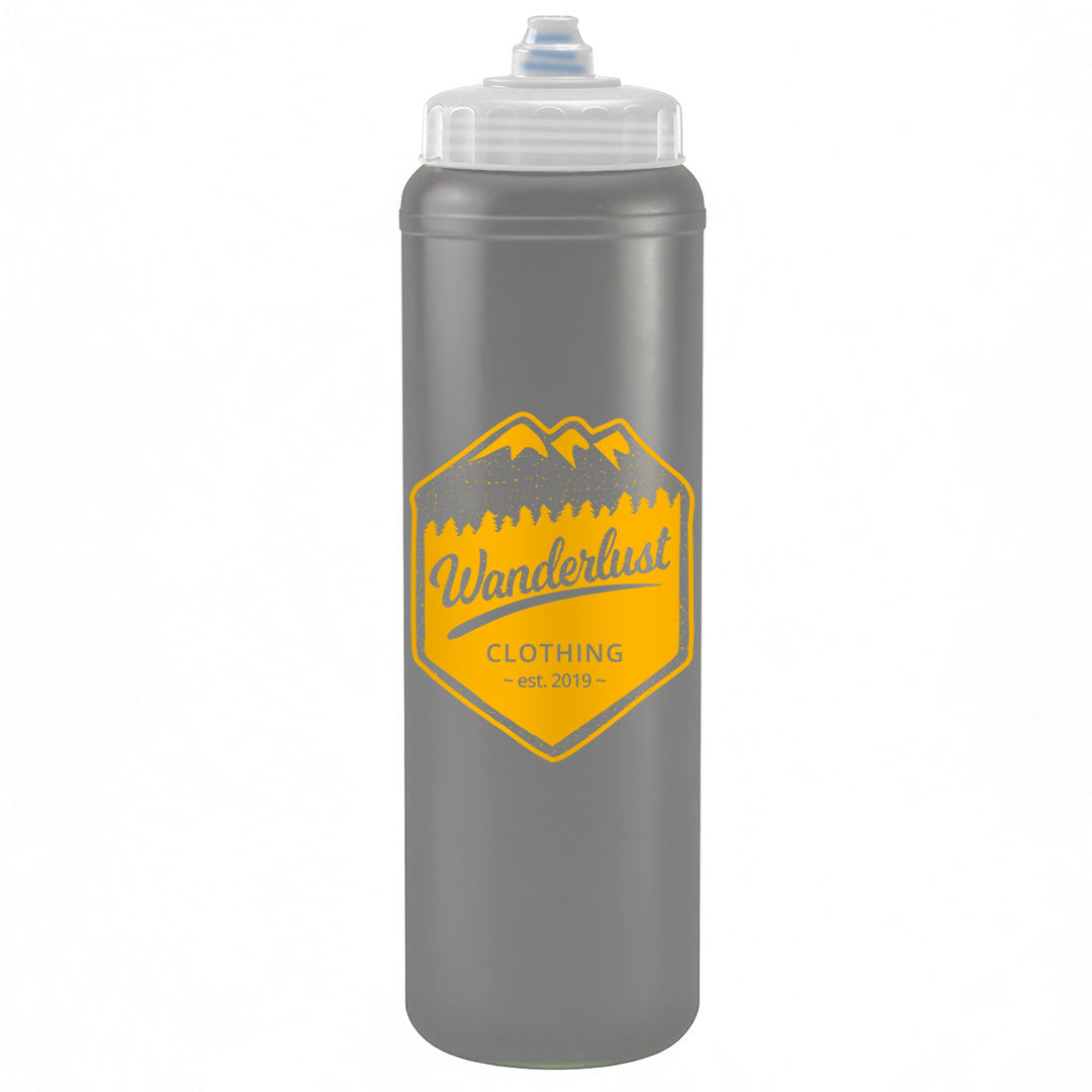 1 Litre Sports Bottle - Valve Lid in blue - branded corporate drinkware