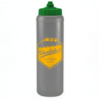 1 Litre Sports Bottle - Valve Lid in silver - branded corporate drinkware